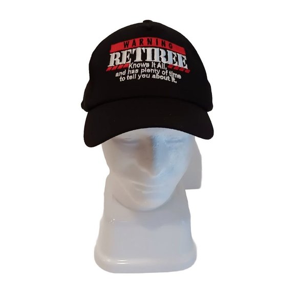 Warning RETIREE Knows it all & has Plenty of time to ... Trucker Strapback Cap - Picture 7 of 8